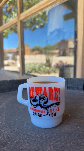 Pioneertown General Store Milk Glass Mug