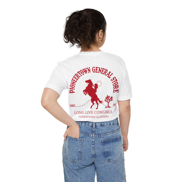 Pioneertown General Store "Long live cowgirls" Unisex Pocket T-shirt