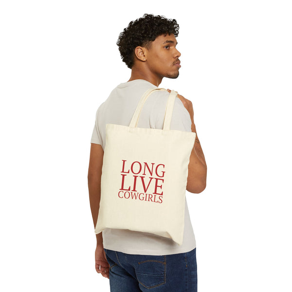 Pioneertown General Store "Long live cowgirls" Cotton Canvas Tote Bag