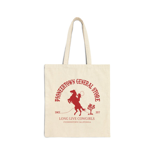 Pioneertown General Store "Long live cowgirls" Cotton Canvas Tote Bag