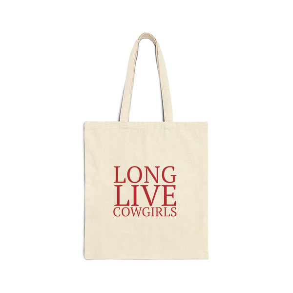 Pioneertown General Store "Long live cowgirls" Cotton Canvas Tote Bag