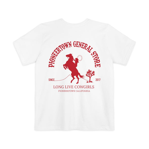 Pioneertown General Store "Long live cowgirls" Unisex Pocket T-shirt