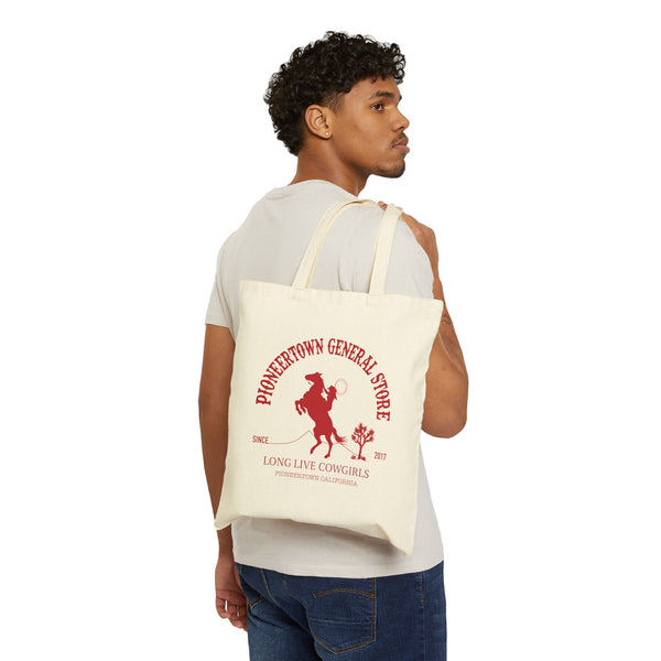 Pioneertown General Store "Long live cowgirls" Cotton Canvas Tote Bag