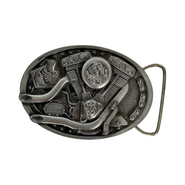 Vintage Classic Motorcycle Engine Belt Buckle