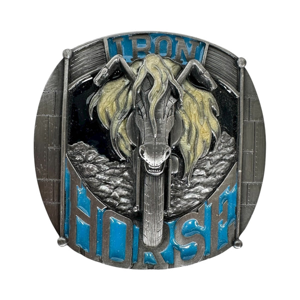 Vintage Iron Horse Motorcycle Belt Buckle