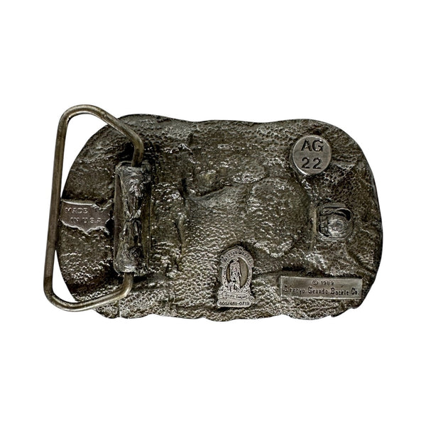 Vintage Bald Eagle and Motorcycle Belt Buckle