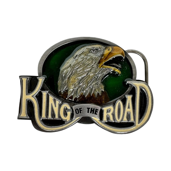 Vintage King of the Road Motorcycle Belt Buckle